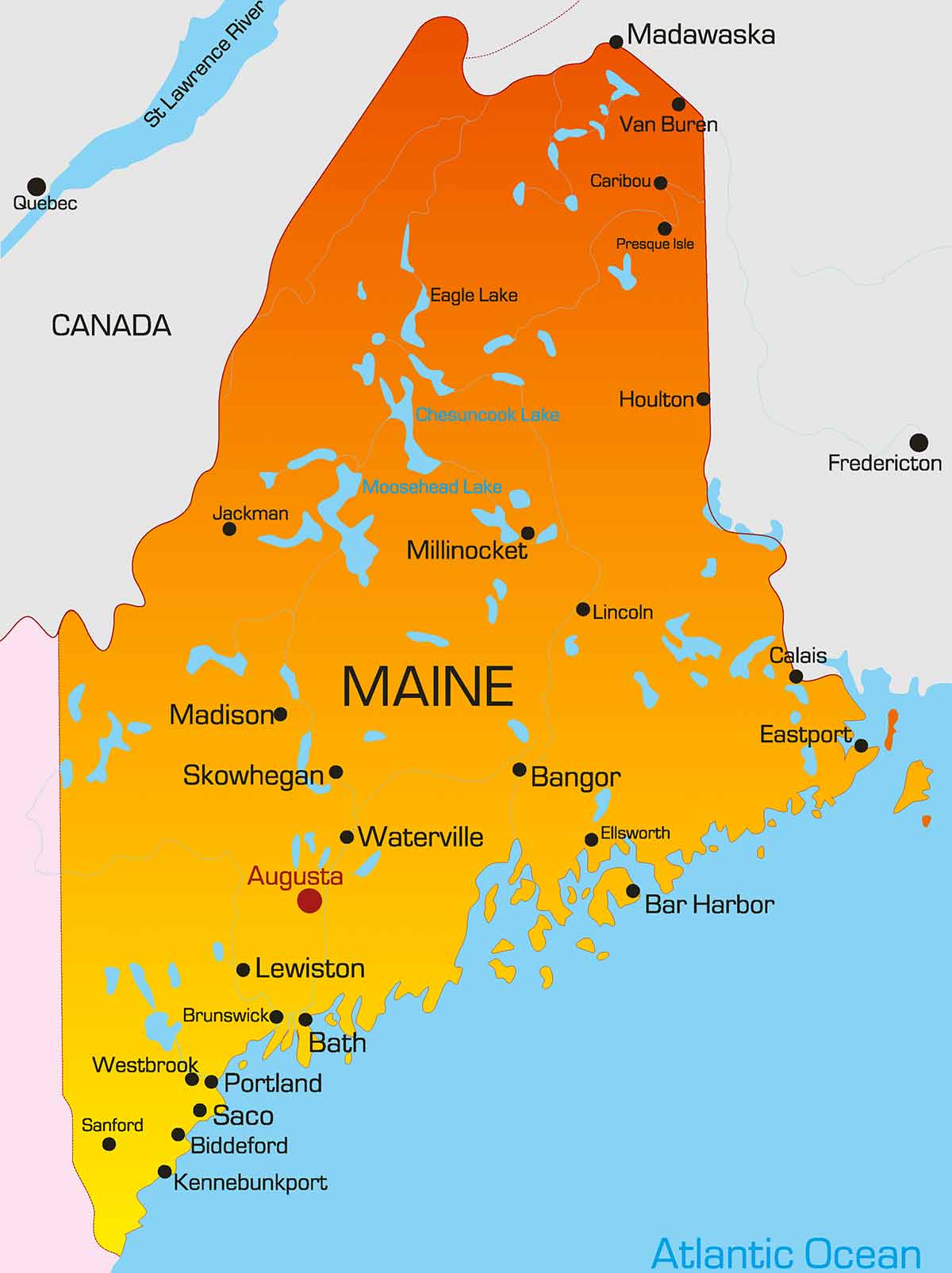 메인의 그림 같은 도시와 도시는 당신이 놓칠 수 없습니다!