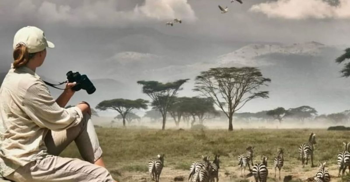 나는 탄자니아에서 사파리를 갔다.